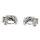Elegant Women 925 Sterling Silver Ear Stud Crystal Zircon Hoop Earrings