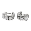 Elegant Women 925 Sterling Silver Ear Stud Crystal Zircon Hoop Earrings