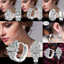 1 Pair 925 Sterling Silver Hoop Earrings for women wedding Party Earring