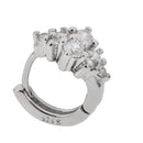 1 Pair 925 Sterling Silver Crystal Zircon Hoop Earrings Women Stud Earring