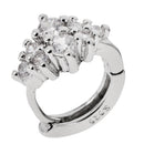 1 Pair 925 Sterling Silver Crystal Zircon Hoop Earrings Women Stud Earring