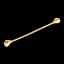 Shirt Necktie Gentlemen Cravat Tie Clip Clasp Bar Fancy Gold Bar Clear Crystal Party Prom Ornaments
