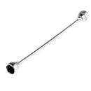 Men Fashionable Shirt Collar Decoration Rhinestone Charms Tie Clip Clasp Bar Pin Party Suit Jewelry Gift Black
