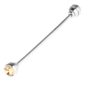 Men Fashionable Shirt Collar Decoration Rhinestone Charms Tie Clip Clasp Bar Pin Party Suit Jewelry Gift Light Yellow