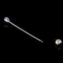 Men Fashionable Shirt Collar Decoration Rhinestone Charms Tie Clip Clasp Bar Pin Party Suit Jewelry Gift Light Yellow