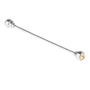 Men Fashionable Shirt Collar Decoration Rhinestone Charms Tie Clip Clasp Bar Pin Party Suit Jewelry Gift Light Yellow