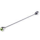Men Fashionable Shirt Collar Decoration Rhinestone Charms Tie Clip Clasp Bar Pin Party Suit Jewelry Gift Light Green
