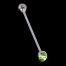 Men Fashionable Shirt Collar Decoration Rhinestone Charms Tie Clip Clasp Bar Pin Party Suit Jewelry Gift Light Green