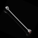 Men Fashionable Shirt Collar Decoration Rhinestone Charms Tie Clip Clasp Bar Pin Party Suit Jewelry Gift Light Purple