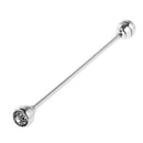 Men Fashionable Shirt Collar Decoration Rhinestone Charms Tie Clip Clasp Bar Pin Party Suit Jewelry Gift White