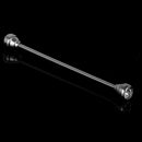Men Fashionable Shirt Collar Decoration Rhinestone Charms Tie Clip Clasp Bar Pin Party Suit Jewelry Gift White