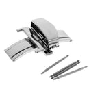 Stainless Steel Flip Lock Butterfly Deployment Clasp Watch Buckle 20mm