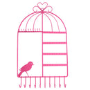 Birdcage Jewelry Organizer Earrings Necklace Jewelry Organizer Pink