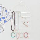 Birdcage Jewelry Organizer Earrings Necklace Jewelry Organizer White