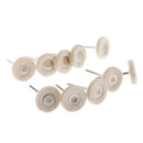 10 Pieces Soft Wool Polishing Wheel Buffing Pad Brush Polisher for Rotary Polish Drill Bit 3x25mm