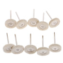 10 Pieces Soft Wool Polishing Wheel Buffing Pad Brush Polisher for Rotary Polish Drill Bit 3x25mm