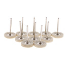 10 Pieces Soft Wool Polishing Wheel Buffing Pad Brush Polisher for Rotary Polish Drill Bit 3x25mm