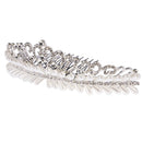 Crystal Rhinestone Pearl Crown Tiara Bridal Headpiece Wedding Hair comb
