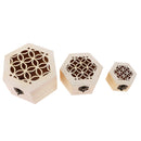 Hexagon Unpainted Plain Wooden Jewellery Beads Mini Tools Storage Box Case Decoupage Memorial Keepsake Gift 3 Pieces