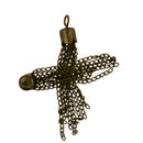 12pcs 50mm Copper Metal Chain Charm Tassel Pendant For Necklace Jewelry Charm