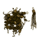 12pcs 50mm Copper Metal Chain Charm Tassel Pendant For Necklace Jewelry Charm