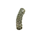 5pcs Curved Tube Antique Silver Hollow Flower Spacer Loose Bead Jewelry DIY