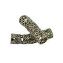 5pcs Curved Tube Antique Silver Hollow Flower Spacer Loose Bead Jewelry DIY