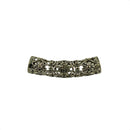 5pcs Curved Tube Antique Silver Hollow Flower Spacer Loose Bead Jewelry DIY