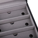 Vintage Style 6 Slots Watch Storage Box Case Jewelry Organiser Black