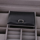 Black Leather Jewelry Case Suitable For Jewelry Organizer, Bride Gift