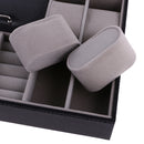 Black Leather Jewelry Case Suitable For Jewelry Organizer, Bride Gift