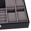 Black Leather Jewelry Case Suitable For Jewelry Organizer, Bride Gift
