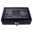 Black Leather Jewelry Case Suitable For Jewelry Organizer, Bride Gift