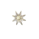 Sparkle Sunflower Faux Pearl Crystal Pin Brooch Elegant Lady Fashion Jewelry