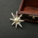 Sparkle Sunflower Faux Pearl Crystal Pin Brooch Elegant Lady Fashion Jewelry