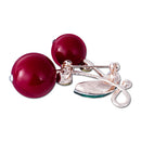 Sweet Red Cherry Brooch Faux Pearl Lapel Pin Hat Pin Clips Luxury Ornaments