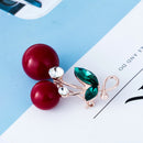 Sweet Red Cherry Brooch Faux Pearl Lapel Pin Hat Pin Clips Luxury Ornaments