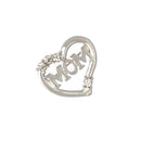 Love Heart Crystal Brooch Pin Mother's Day Birthday Jewelry Gift for MOM