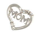 Love Heart Crystal Brooch Pin Mother's Day Birthday Jewelry Gift for MOM