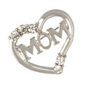 Love Heart Crystal Brooch Pin Mother's Day Birthday Jewelry Gift for MOM