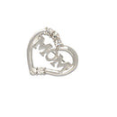 Love Heart Crystal Brooch Pin Mother's Day Birthday Jewelry Gift for MOM