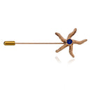 Women Mens Starfish Lapel Stick Pin Brooch Badge for Tie Hat Scarf Accessory