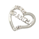 GRANDMA Crystal Rhinestone Heart Brooch Pin Best Gifts for Grandmothers