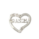 GRANDMA Crystal Rhinestone Heart Brooch Pin Best Gifts for Grandmothers