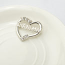 GRANDMA Crystal Rhinestone Heart Brooch Pin Best Gifts for Grandmothers