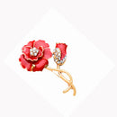 Glitter Rhinestone Flower Design Pin Brooch Elegant Lady Decorations
