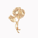 Glitter Rhinestone Flower Design Pin Brooch Elegant Lady Decorations