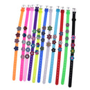 Adjustable DIY Silicone Double Wrap Belt Bracelets Wristbands for 8mm Slide Charms 12-pieces