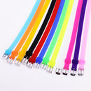 Adjustable DIY Silicone Double Wrap Belt Bracelets Wristbands for 8mm Slide Charms 12-pieces