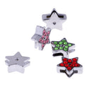 DIY Metal Charms Loose Beads Jewelry Bracelet Necklace Making Pendants Star Shape Set of 5PCS
